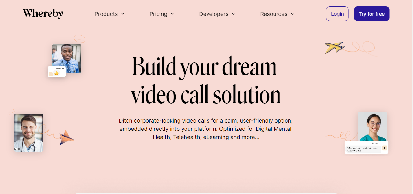 Whereby video conferencing software